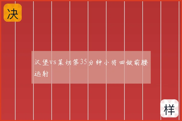 汉堡vs莱切第35分钟小将回做前腰远射